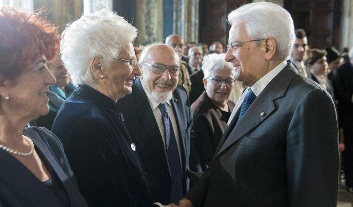 Liliana Segre con Mattarella