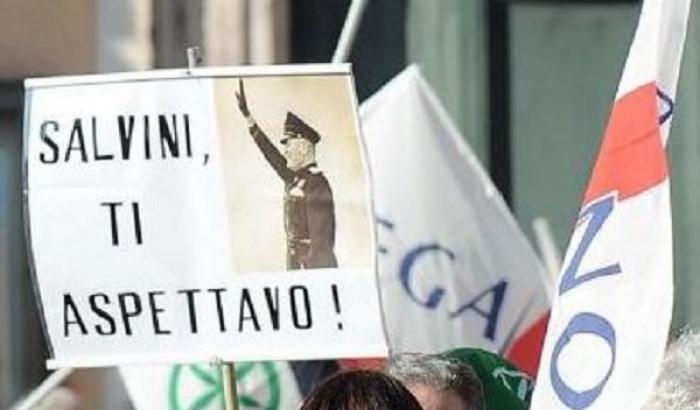 Un sostenitore della Lega