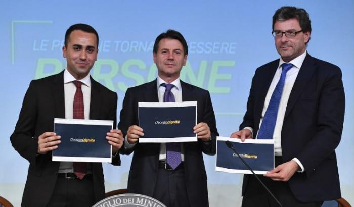 Di Maio, Conte e Giorgetti