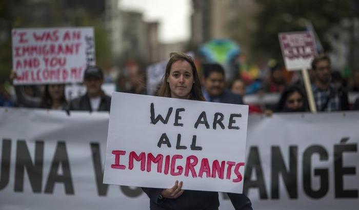 Protesta contro la politica sui migranti di Trump