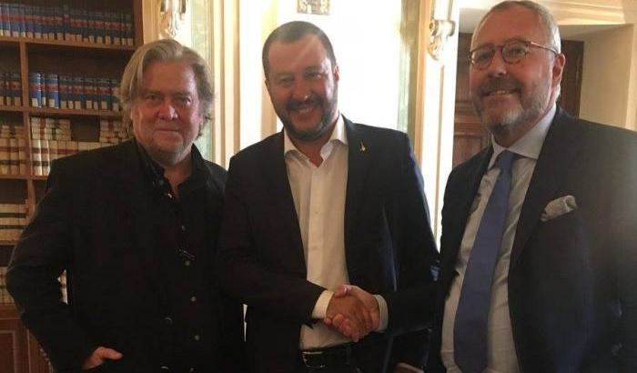Salvini, Bannon e Mischael Modrikamen,