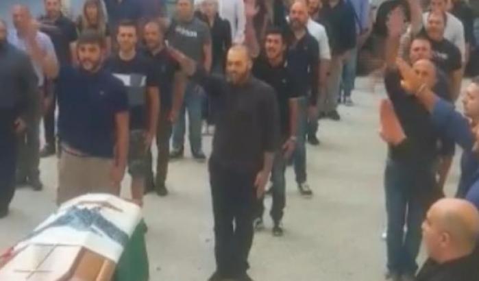 Un'immagine del funerale fascista a Sassari