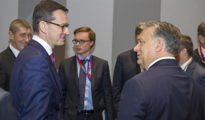 Mateusz Morawiecki e il premier ungherese Orban