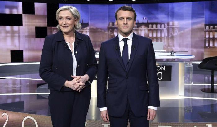 Marine Le Pen e Macron