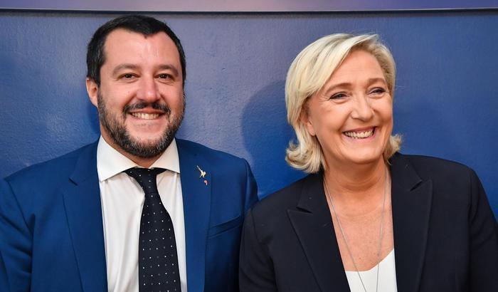 Salvini: "Con la Le Pen alle europee spazzeremo via Juncker e Moscovici"