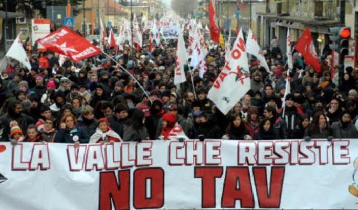 Una manifestazione No Tav in Val di Susa