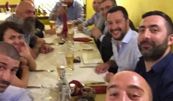 Salvini a Cena con gli esponenti di CasaPound