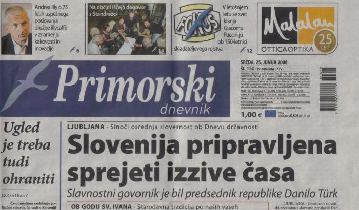 Il giornale della minoranza slovena in Italia
