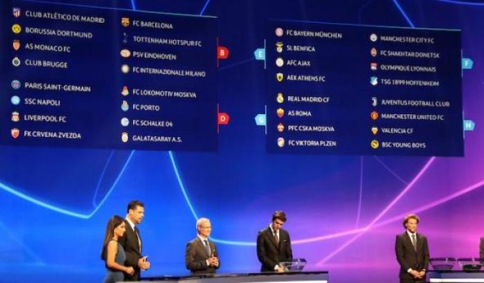 Champions, agli ottavi di finale Atletico Madris-Juventus e Roma-Porto
