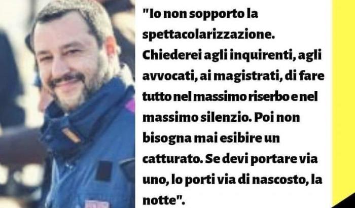 Quando Salvini non voleva spettacolarizzare gli arresti ed esibire i catturati