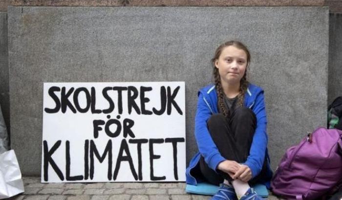 L'agguerrita sedicenne svedese Greta Thunberg