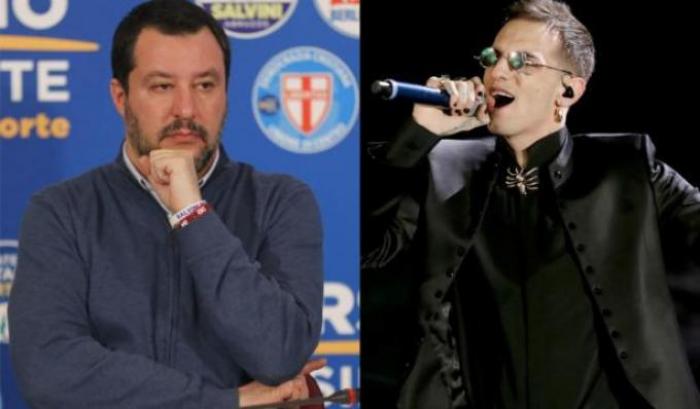 Sanremo, stuzzicato da Strisca Salvini attacca Achille Lauro: 