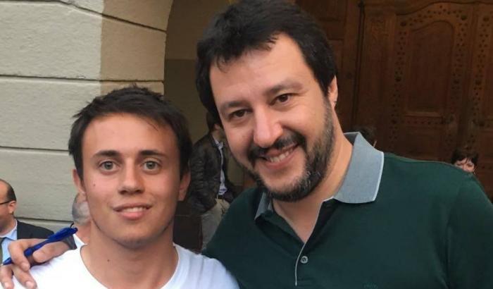Kevin Masocco con Matteo Salvini