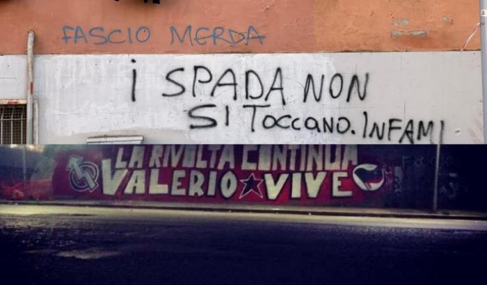 Le priorità della Raggi: cancella il murale per Valerio Verbano e lascia quello che omaggia gli Spada