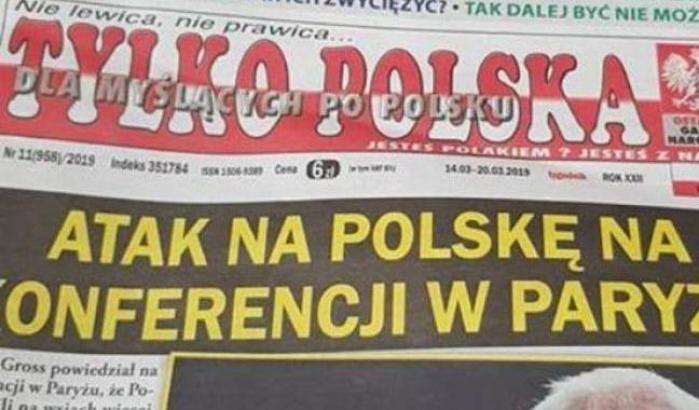 La copertina antisemita del settimanale polacco Tylko Poska