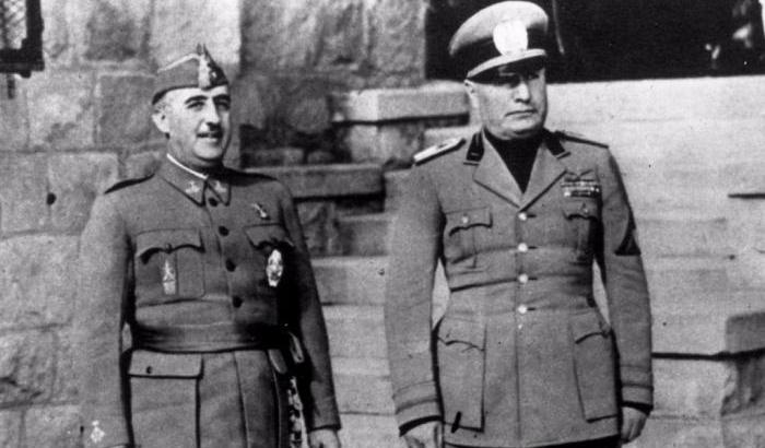 Francisco Franco e Mussolini