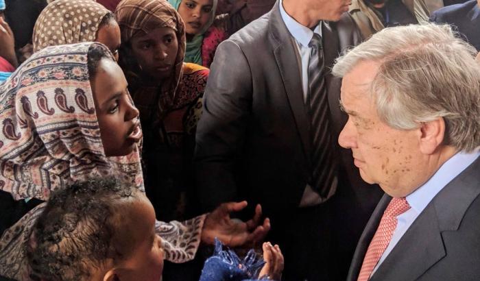 Il segretario dell'Onu Guterres in Libia: "per i migranti qui solo sofferenza e disperazione"