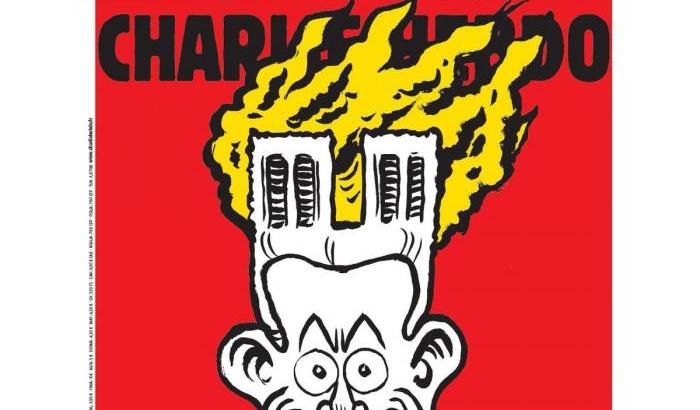 L'ironia macabra di Charlie Hebdo sul rogo di Notre Dame