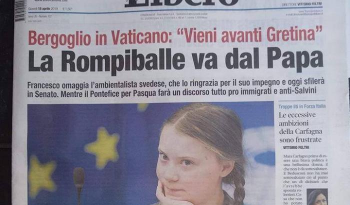 La prima pagina di Libero