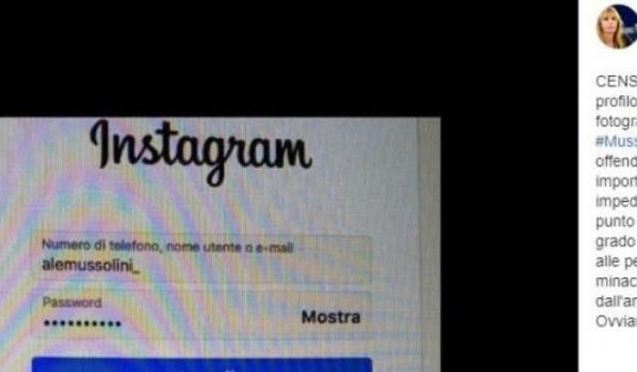 L'account di Alessandra Mussolini