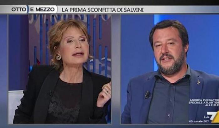 Lilli Gruber e Matteo Salvini