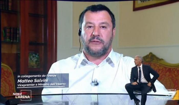 Salvini in diretta a Non è l'Arena