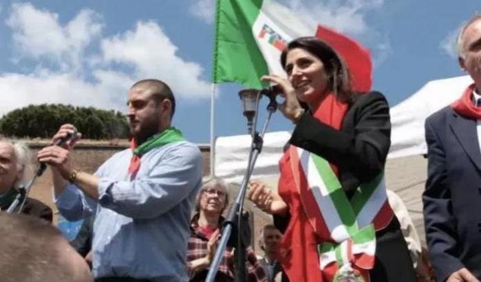 Virginia Raggi festeggia la Liberazione dal fascismo