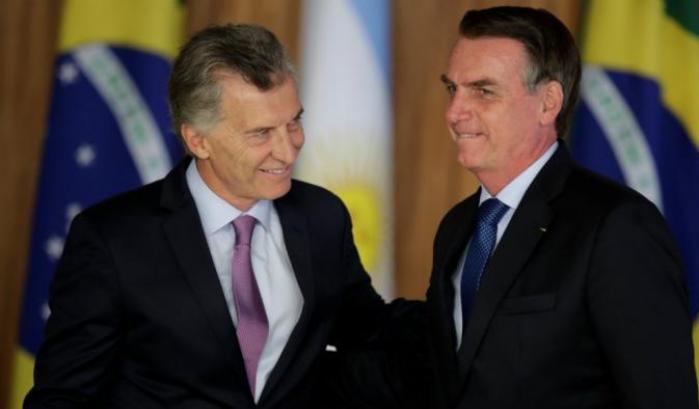 Mauricio Macrì e Jair Bolsonaro