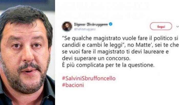 I tanti hashtag che canzonano il ministro dopo il rilascio della Capitana: Da #Bacioni a ##SalviniSbruffoncello