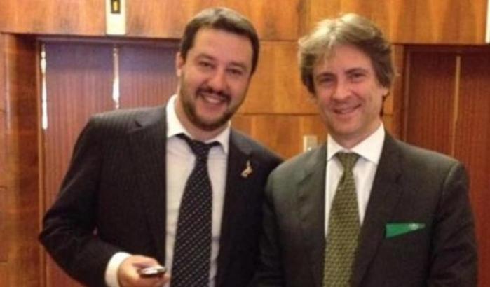 Matteo Salvini con Fabrizio Candoni