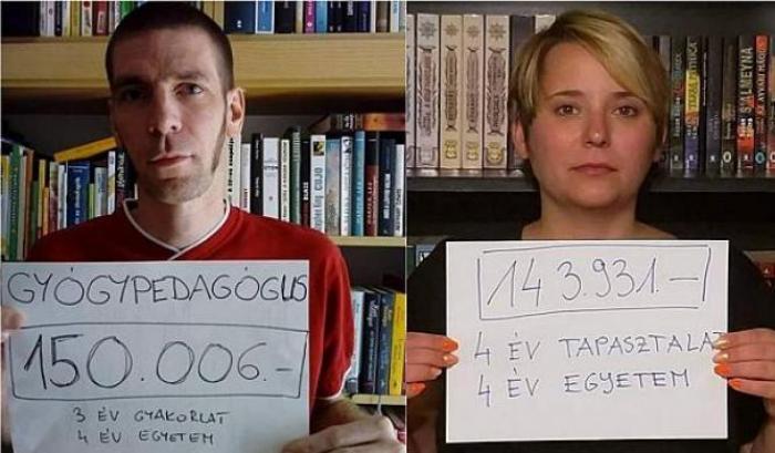 La protesta degli insegnanti in Ungheria