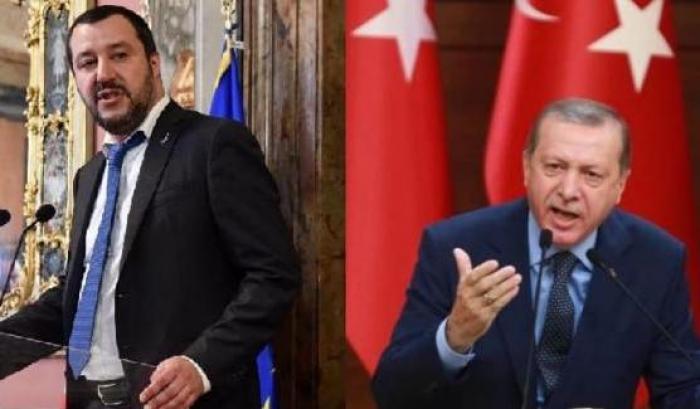 Salvini già sogna da Sultano e invoca 'pieni poteri' come Erdogan