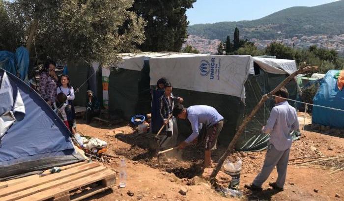 Nuovi arrivi a Samos, Grecia. Foto: Comunità di Sant’Egidio