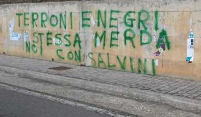 Un murale pro Salvini