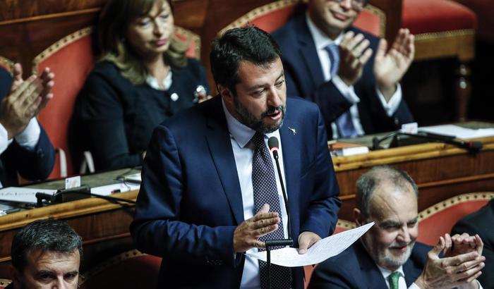 Salvini parla in Senato