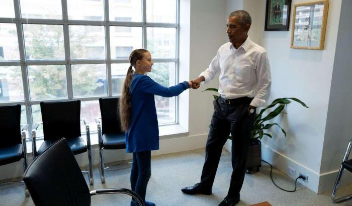 Greta Thunberg e Barack Obama