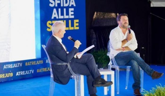 Salvini, festival del livore: "Renzi una vergogna, Conte un voltagabbana"