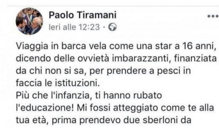L'attacco volgare del deputato leghista a Greta: "Al tuo posto i miei mi avrebbero preso a calci nel sedere"