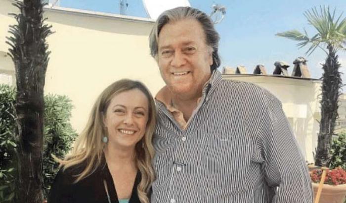 Steve Bannon e Giorgia Meloni