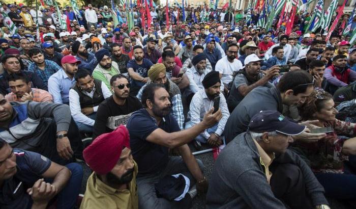 Protesta dei lavoratori Sikh