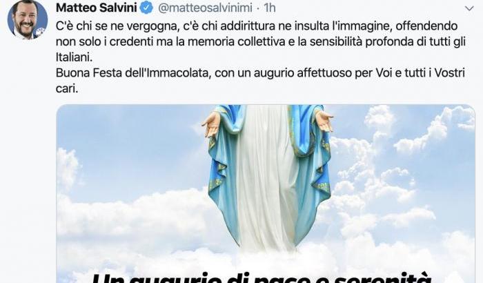 Il tweet di Salvini