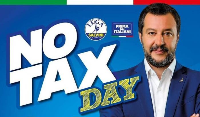 Il No Tax day della Lega di Salvini