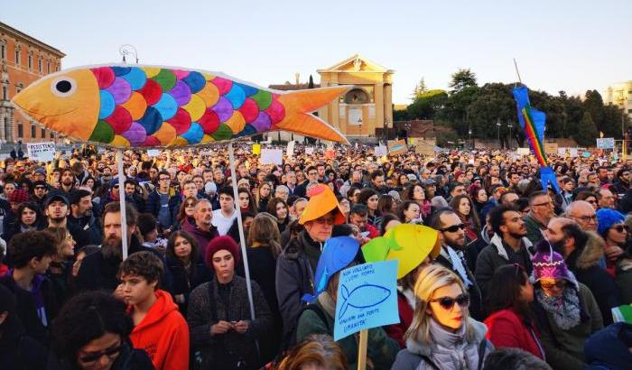 Siamo i partigiani del 2020: le Sardine conquistano piazza San Giovanni