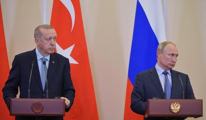 Vladimir Putin e Tayyip Erdogan