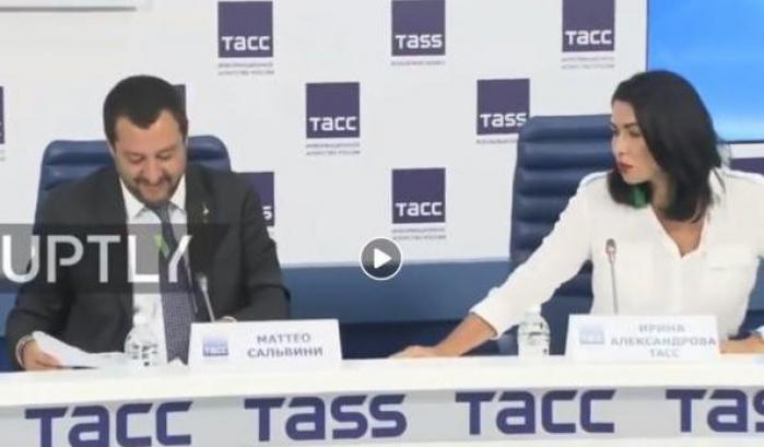 Matteo Salvini e Irina Aleksandrova