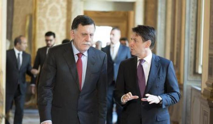 00054F96-sarraj-e-conte-nel-corso-dell-ultimo-incontro Sarraj e Conte nel corso dell'ultimo incontro