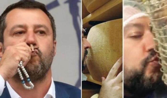 L'ironia del sacerdote su Salvini: "Dal baciare il rosario a baciare il parmigiano il passo è breve"