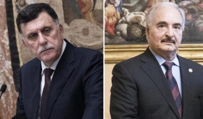 Haftar e Sarraj