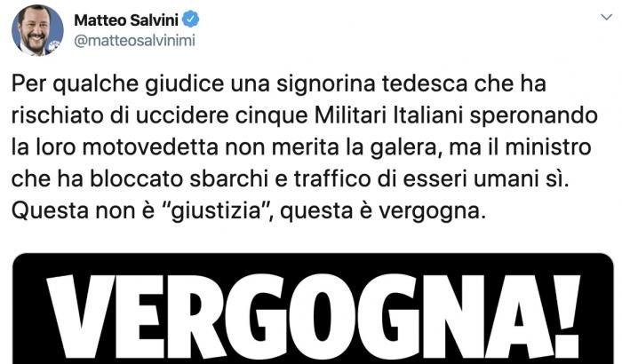 Salvini  contro Carola Rackete