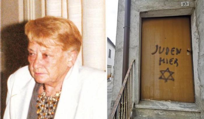 La scritta antisemita a casa di Aldo Rolfi, figlio di Lidia Beccaria Rolfi partigiana deportata a Ravensbruck